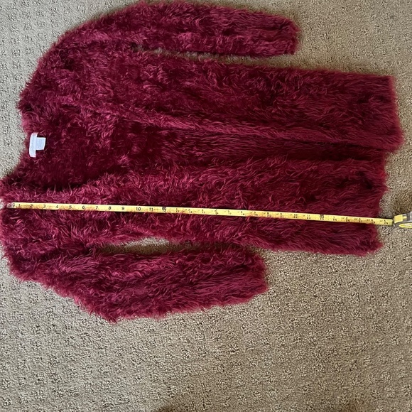 Long Fuzzy Cardigan Sweater soft and luxurious sz small generous fit - Picture 5 of 9